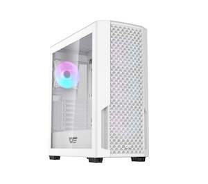 Cases: DarkFlash DF2100 Tempered Glass ATX PC Case 4X ARGB Fans - White