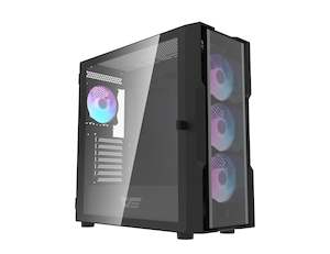 DarkFlash DK431 Tempered Glass Mesh ATX Case 4X ARGB Fans - Black