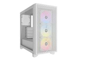 Corsair 3000D RGB Black Mid Tower Tempered Glass Gaming Case - White