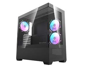 DarkFlash DS900 Air Tempered Glass Mesh ATX PC Case 6X ARGB Fans - Black