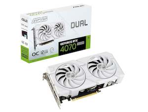 ASUS Dual NVIDIA GeForce RTX 4070 Super White EVO OC 12GB Graphics Card