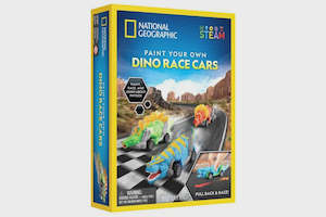 National Geographic Paint Your Own Dino Race Cars