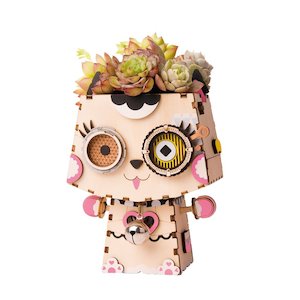 Robotime DIY Cartoon Wooden Plant Pot (Kitty)