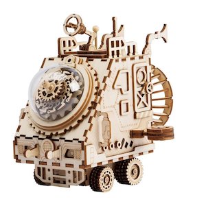 Robotime 3D Laser Cut Wooden Puzzle Music Box Space Vehicle