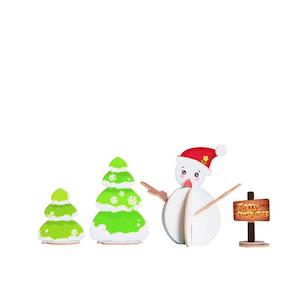 Toy: Robotime Christmas Snowman Wooden Puzzle 13pcs