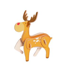 Robotime Christmas Reindeer Wooden Puzzle 12pcs