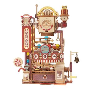 Toy: Robotime  ROKR 3D Wooden Puzzle Chocolate Factory Marble Run