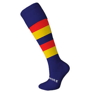 Hockey Socks Navy Red/Gold Hoops