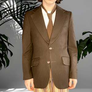 Blazers: Frieze Pinstripe 70's Blazer Size S