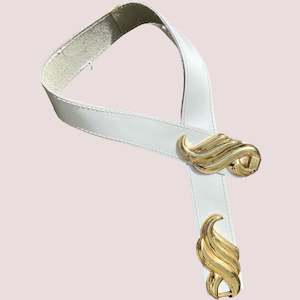 Gloria Gold Leather 80's Belt