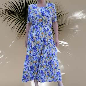 Spring: Pansy Floral Dress Size 14-16