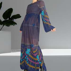 N Z Made: Jimmini 70's Cotton Maxi Dress Size 8