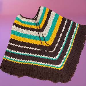 Quill 70's Crochet Poncho