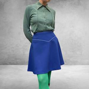 Valerie: Val Blue Mini Skirt Size 6-8