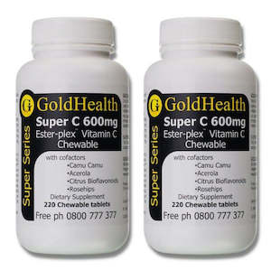 Health supplement: Twin Pack - Super C 600 Chewable Vitamin C