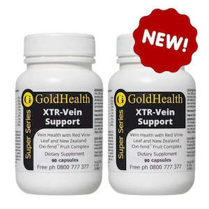 Health supplement: Twin Pack - XTR-Vein Support with Red Vine Leaf and NZ Oxi-fend® Fruit Complex