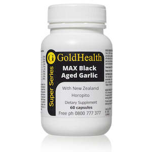 Health supplement: MAX Aged Black Garlic with NZ Horopito