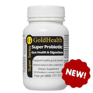 Health supplement: Super Probiotic Gut Health and Digestion Strawberry Chewable