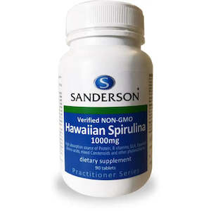 Health supplement: Spirulina Hawaiian 1000mg verified Non-GMO (Sandersons)