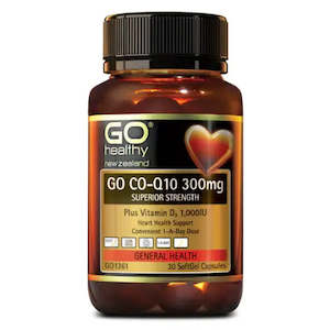 Co Enzyme Q10 300mg & Vitamin D3 (Go Healthy NZ)