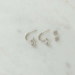 Love Lily Hoop Studs | Silver