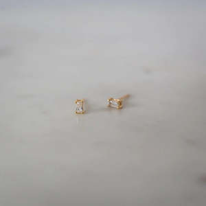 You Rock Rectangle Studs | Gold