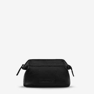 Thinking of a Place Toiletries Bag | Black Leather