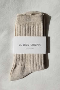 Gift: Her Socks | Ivory Gold Glitter