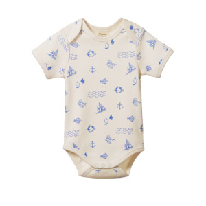 Short Sleeve Bodysuit | Atlantic Print