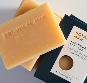 Botanical Man Cleansing Body Bar - Cedarwood, Hemp + Orange