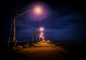 Holmes Wharf at night