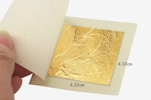 24k Gold Leaf, Loose, Indoor/Outdoor Gilding, Leaf size 43x43mm, Genuine Gold Leaf