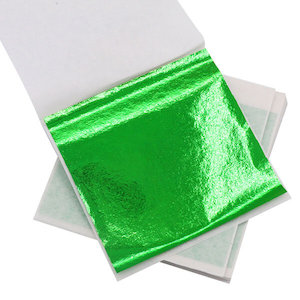 Green Foil, For DIY Beauty Salons, Glass & Ceramic Crafts, Leaf size 9x8cm