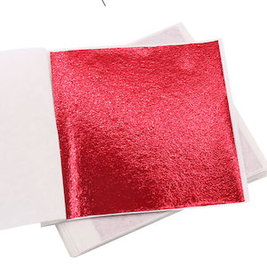 Red Foil, For All DIY, Beauty Salons, Glass & Ceramic Crafts, Leaf size 9x8cm