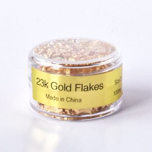 24K Edible Gold Flakes, 50mg, Size 2