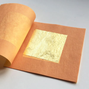 24k Edible Gold Leaf, Transfer, A Booklet Of 25 Leafs, 8x8cm