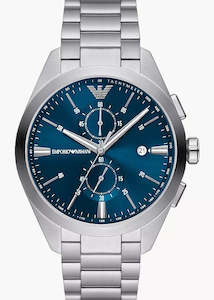 EMPORIO ARMANI BLUE DIAL CHRONGRAPH STAINLESS STEEL AR11541