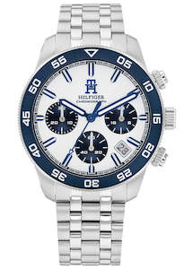 TOMMY HILFIGER TH85 CHRONOGRAPH WHITE DIAL STAINLESS STEEL 1792157