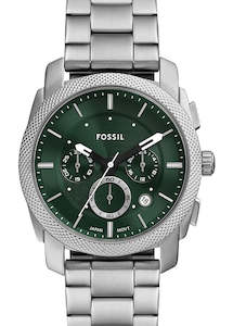 FOSSIL MACHINE GREEN DIAL CHRONOGRAPH STAINLESS STEEL FS6079