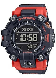 Jewellery: CASIO G-SHOCK MUDMAN TRIPLE SENSOR SOLAR GREY RESIN BAND GW9500-1A4