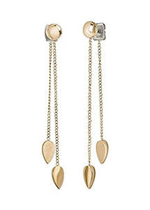 Boccia Titanium Jewellery Earrings Gold Plated Double Chain 05037-02