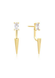 ANIA HAIE PUNK GOLD CZ POINT EAR JACKET EARRINGS E053-06G