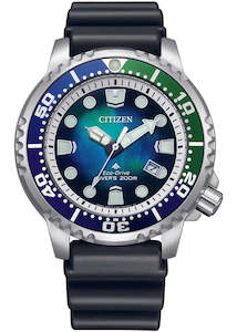 CITIZEN ECO-DRIVE PROMASTER SEA DIVERS TWO TONE BLUE/GREEN BN0166-01L