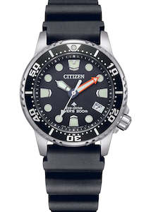 CITIZEN ECO-DRIVE PROMASTER SEA DIVERS MINI SIZE BLACK DIAL EO2020-08E