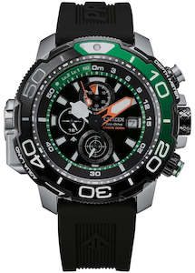 CITIZEN GENTS ECO-DRIVE PROMASTER DIVERS GREEN SEA BJ2168-01E