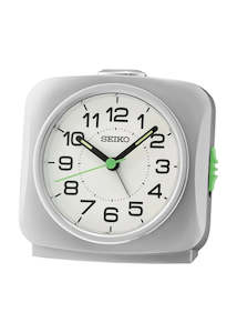 SEIKO ALARM CLOCK METALLIC SILVER QHE194-S