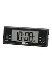 Seiko Digital Alarm Clock Black Qhl093-k