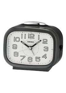 SEIKO ALARM CLOCK BLACK/BLACK BELL ALARM QHK060-K