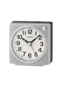 SEIKO ALARM CLOCK SILVER QHE196-S