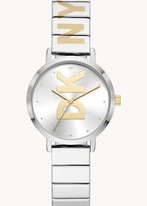 DKNY THE MODERNIST SILVER DIAL GOLD STAINLESS BRACELET NY2999